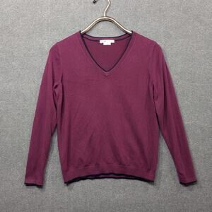 Boden V-Neck Sweater Mens Medium Cotton Basic Classic Preppy Stretch